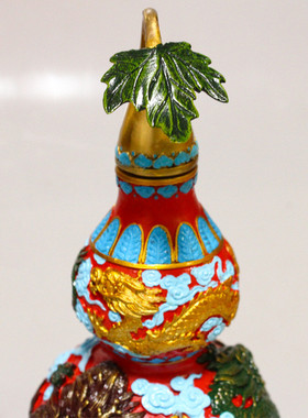 热销彩绘铜五龙葫芦摆件五龙葫芦铜葫芦彩家居装饰品批发