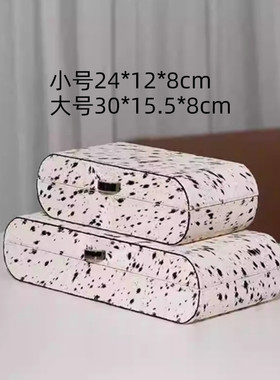 定制轻奢马毛首饰收纳盒桌面卧室装饰品酒店玄关样板间饰品盒摆件