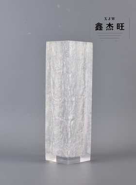 现代树脂透明插花花瓶玄关客厅餐桌样板间软装桌面花器时尚