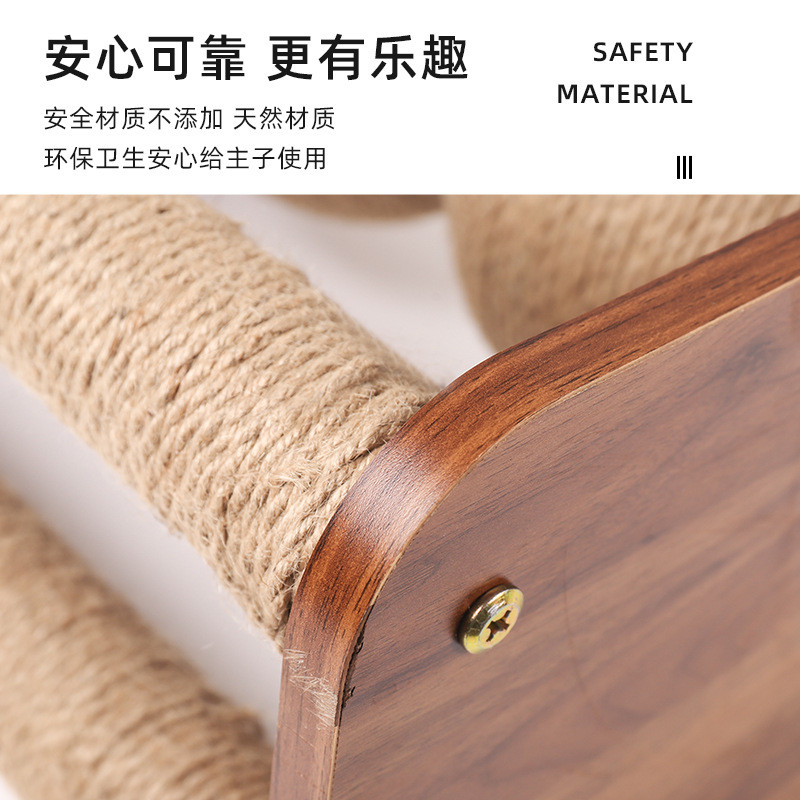 猫抓柱简易小型木质立式猫抓柱小户型猫窝猫爬架一体猫架子猫玩具 - 图2