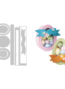 复活彩蛋刀模 复活节 碳钢压花刀模 蚀刻刀模模板 diy手账 h7927