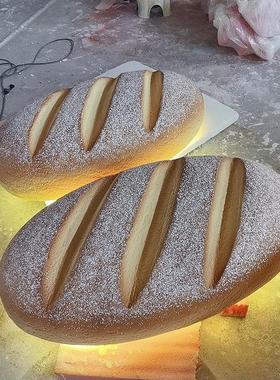 面包店仿真大面包门头模型雕塑泡沫玻璃钢烘焙定制挂件装饰道具