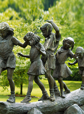 现代人物铸铜雕塑城市定制商业步行街铜像中式民俗真人艺术品摆件