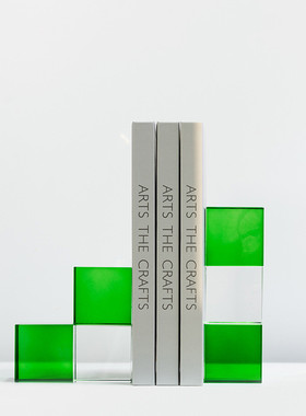 热销水晶梯形书靠现代简约创意家居客厅电视柜样板间书房轻奢爆品