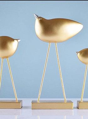 电商批发爆款代发三口之家情侣小鸟玄关现代家居客厅摆件酒柜