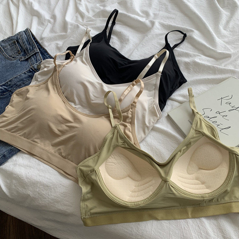 内衣女夏季薄款美背文胸一体小式聚拢小胸抹胸抹胸防走光美背,淘宝优惠券,粉丝福利购,淘宝优惠卷