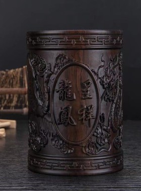 黑檀木木质砚台笔筒镇纸文房四宝檀木烟缸木质大量批发