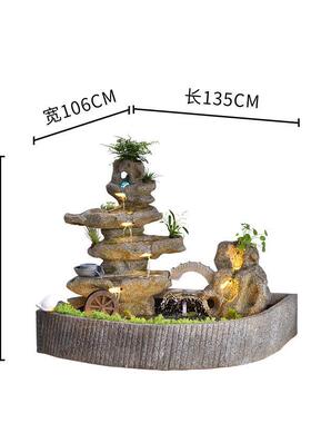 摆件大型假山流水喷泉花园庭院别墅酒店阳台室外山水鱼池景观造景
