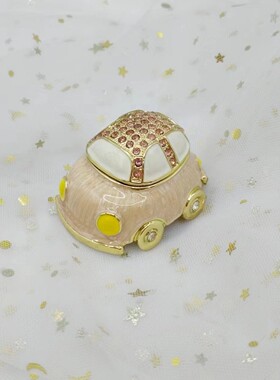 抖音新款欧美风格珐琅彩饰品小汽车盒摆件送女友闺蜜礼品