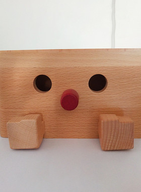 定制大号实木抽纸盒原木色卡通纸巾盒客厅家用纸抽多用途木制品盒