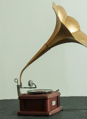 模型摆件老式留声机复古创意家居工艺品道具酒吧装饰品摆设饰品