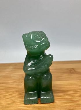 热销天然鼠晶东陵玉12十二生肖绿水牛虎兔龙蛇马羊猴鸡狗猪属相小