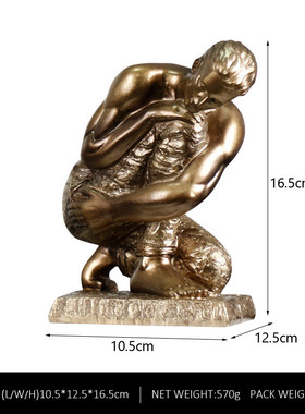 欧式玄关型男人物雕塑摆件样板间装饰轻奢风客厅健身酒柜家居饰品