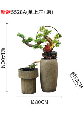 庭院微景观假山流水鱼池阳台花园装饰造景喷泉户外水系水池摆件