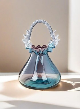 简约精致琉璃花瓶ins客厅摆件家居装饰插花水培