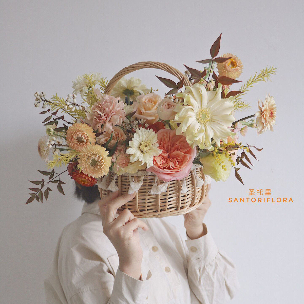 花篮插花干花篮手提编织藤编小花篮鲜花野餐草编花篮子小花篮,淘宝优惠券,粉丝福利购,淘宝优惠卷