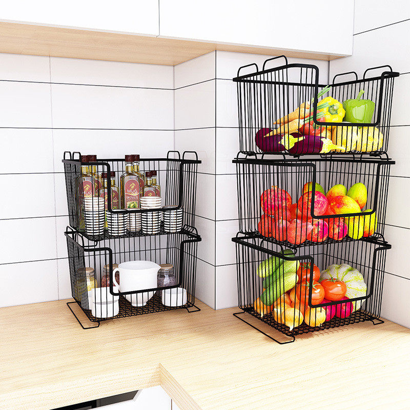 热销厨房家用落地式蔬菜叠加置物架多功能大容量可蓝水果收纳架加,淘宝优惠券,粉丝福利购,淘宝优惠卷