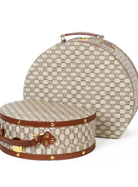 新中式样板房皮质收纳箱整理箱收纳盒衣柜衣帽间软装饰品摆件道具