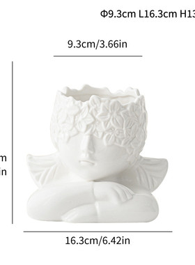 北欧风创意陶瓷工艺品白色简约花瓶家居插花装饰摆件礼品批发