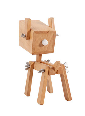 实木小狗台灯北欧创意装饰个性可爱儿童书房桌面摆件木制品定制