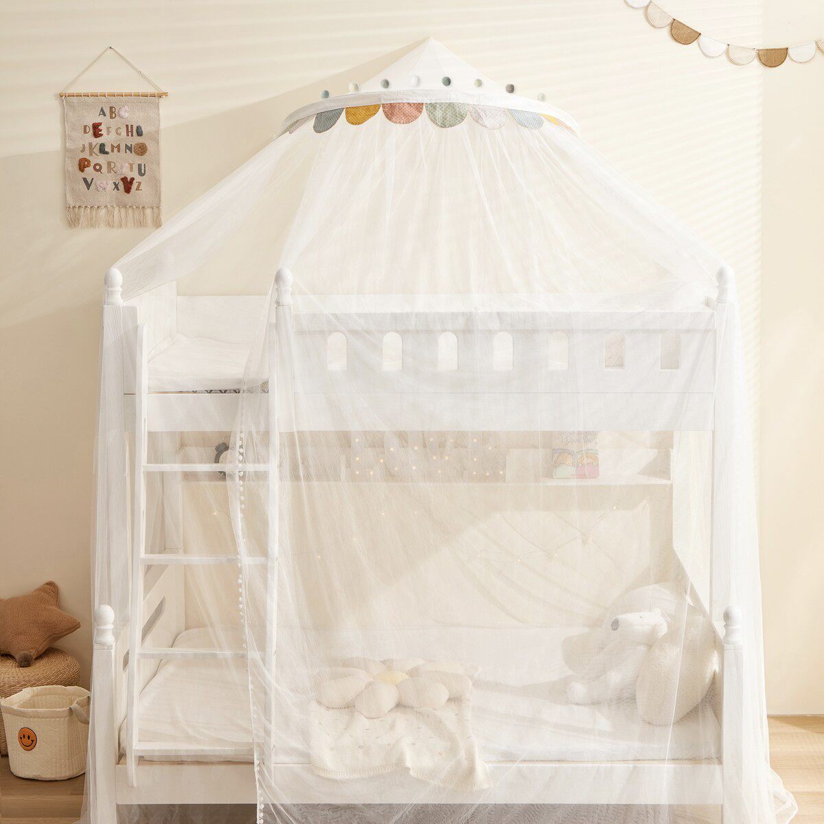 儿童蚊帐上下铺子母床双层学生高低床梯形家用免安装一体式专用,淘宝优惠券,粉丝福利购,淘宝优惠卷