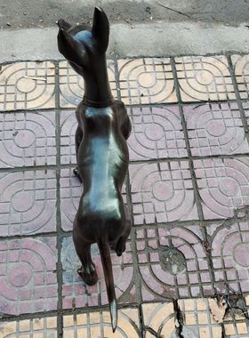 仿古纯铜大号马犬狗摆件