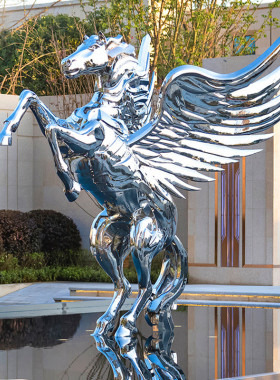 户外不锈钢扇形公园大型水景雕塑美陈装饰商场售楼部景观摆件定制