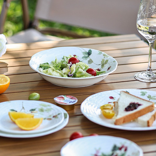 日本进口鸣海NARUMI露西花园骨瓷餐盘深盘碟子餐具套装礼盒送礼 - 图2