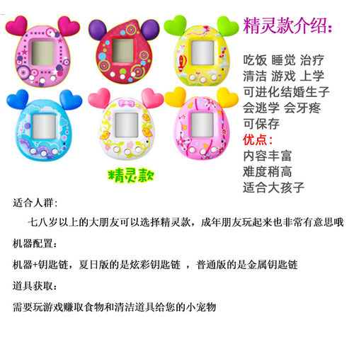 梦月精灵电子宠物机拓麻歌子游戏机养宠物猫狗兔儿童玩具怀旧礼物 - 图1