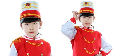 Wave Musical Instrument Young Pioneer Drum Team Service Caps Caps Drum Team, исполняющая одежду High Hat Multi -Color Multi -Color Рекомендация по магазинам