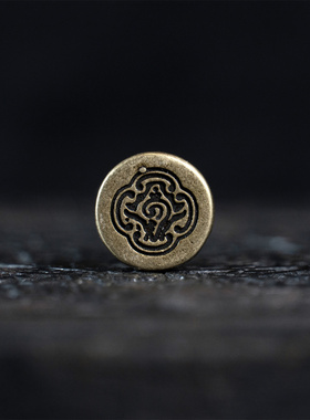 宫贡藏传文玩复刻合金铜藏式印章