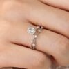 Other women's silver temperament new rings moissanite diamond ring