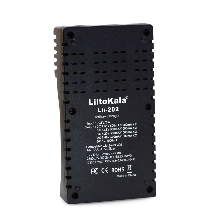 liitokala lii-202 18650 26650 14500充电器usb输出智能充电器 - 图2