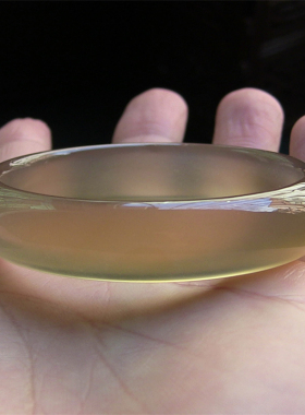 天然巴西玛瑙手镯/加厚不加宽/原色无忧化/高冰透强荧光玉髓1909