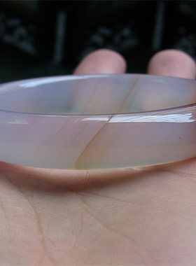 天然巴西玛瑙手镯粉红色玉髓