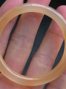 天然巴西玛瑙手镯/复古圆条/香橙色/水润通透玉髓2300