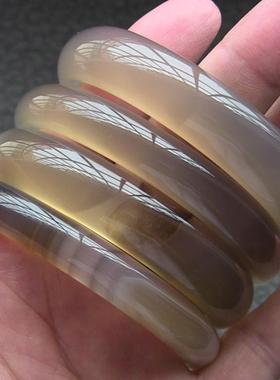 瑕疵品天然巴西玛瑙手镯原色