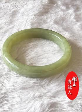 青海料天然和田玉青玉正装手镯