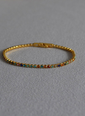 彩色宝石手链复古异域风情手链