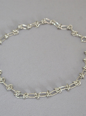 欧美摩登小众潮人绳索黄铜镀金