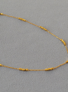 小众镀金锁骨链项链黄铜女