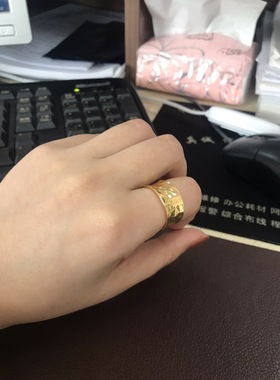 欧美个性原创复古风黄铜真金女