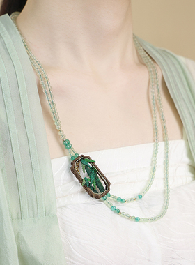 栖石原创中级编绳教程青翠雅竹编绳手链项链新中式饰品手工编绳首