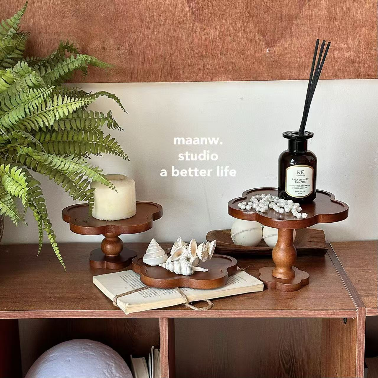 *Fish store*法式复古花边木质盘香薰蜡烛高脚托盘置物托,淘宝优惠券,粉丝福利购,淘宝优惠卷