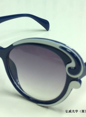 大脸韩版蝶形链条开车炫彩太阳镜