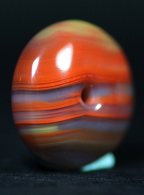 北票战国红满丝平安扣面包扣吊坠