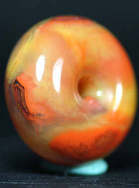 北票战国红平安扣面包扣挂件吊坠