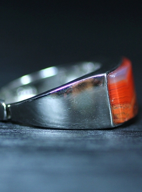 北票战国红马鞍戒指指环戒圈礼品