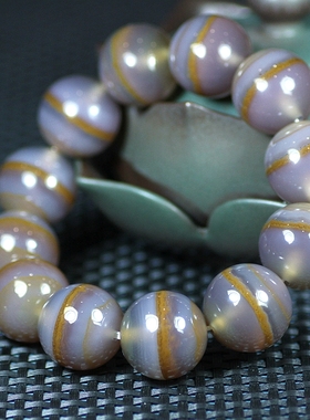 巴西玛瑙一线药师珠手链手串手钏