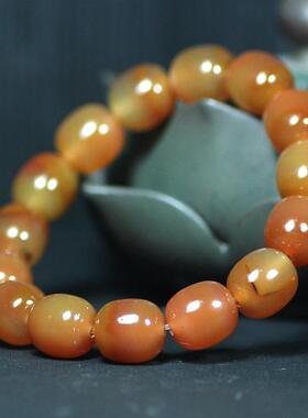 巴西玛瑙原矿糖色同料手串手链